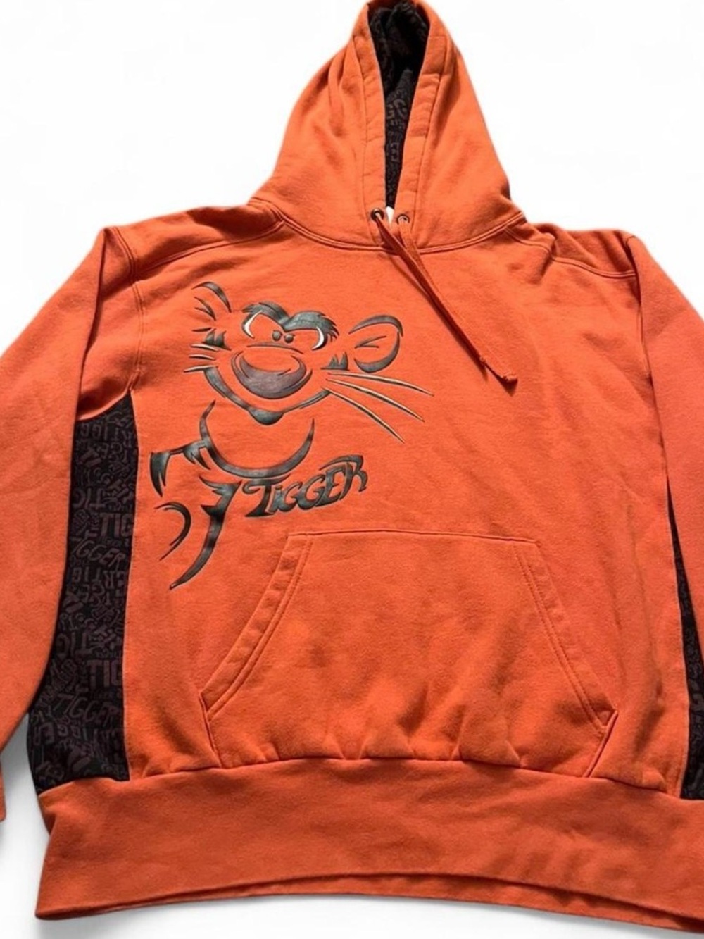 Women’s Vintage Disney Tigger Orange Graphic Hoodie Size L